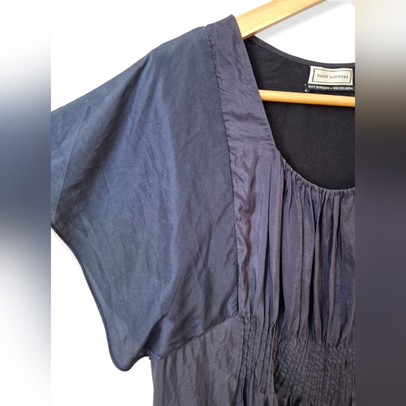 Day Birger Et Mikkelsen Dailly Couture Grey Ombre 100% Silk Tunic Dress Size 12 - Picture 4 of 10